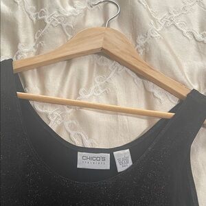 Chico's Black Sparkle Sleeveless Top